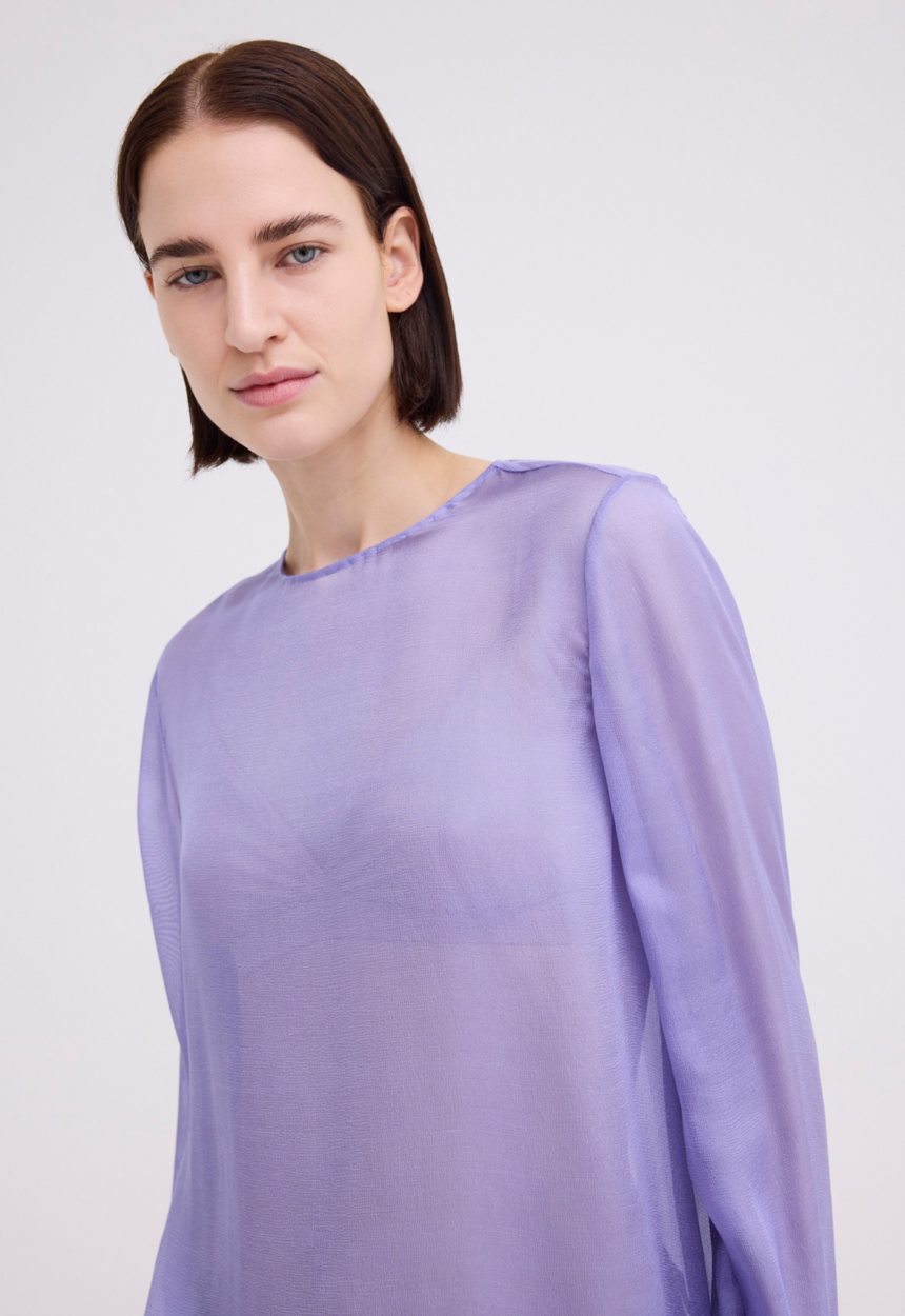 Jac + Jack Eidel Silk Mesh Top - Periwinkle Lilac